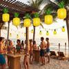 3PCS Hawaiian Pineapple Paper Lanterns Foldable Festival Lantern Hanging Lamp Ball  Summer Party