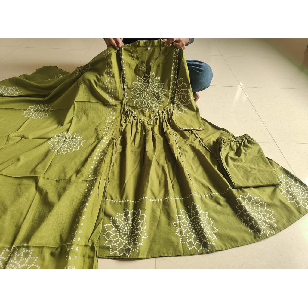 Bawełniany zestaw Kurti Pant Dupatta na imprezę Indyjski Projektant Etniczny Salwar Kameez