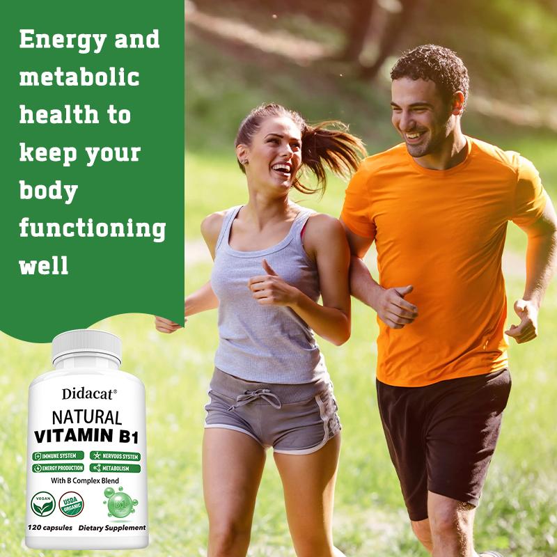 Vitamin B1 Supplement for Nervous System Health, 120 Capsules
