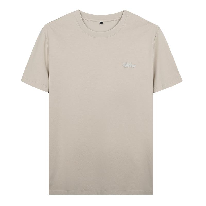 Three Proof Printed Cotton Soft T-shirt with Soft and Skin Friendly Short Sleeves 81262M0510