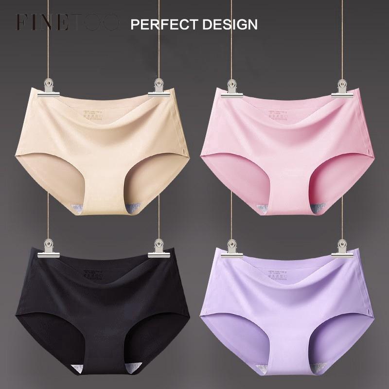 FINETOO Seamless Ice Silk Panties for Women Underwear  Summer