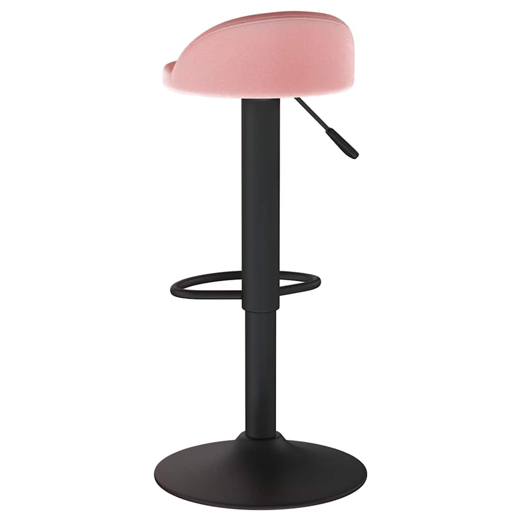 Vidaxl Bar Stool, Pink, Upholstered In Velvet
