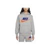 Nike Sweat à capuche ample à manches longues avec imprimé logo alphabet pour homme Gris FN3105-063