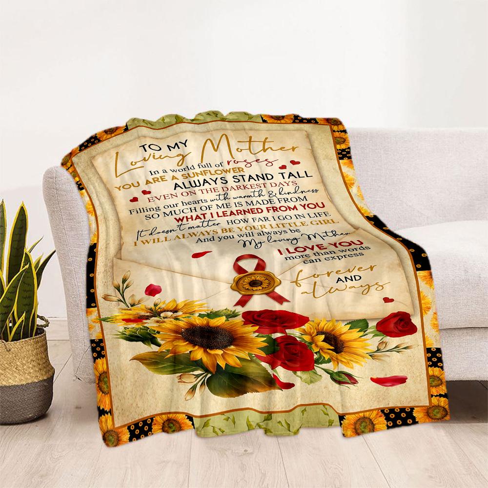 Mother's Love And Inspiration Blanket Suitable for sofas,travel, living rooms also a good gift for friends and family Suitable for all seasons.