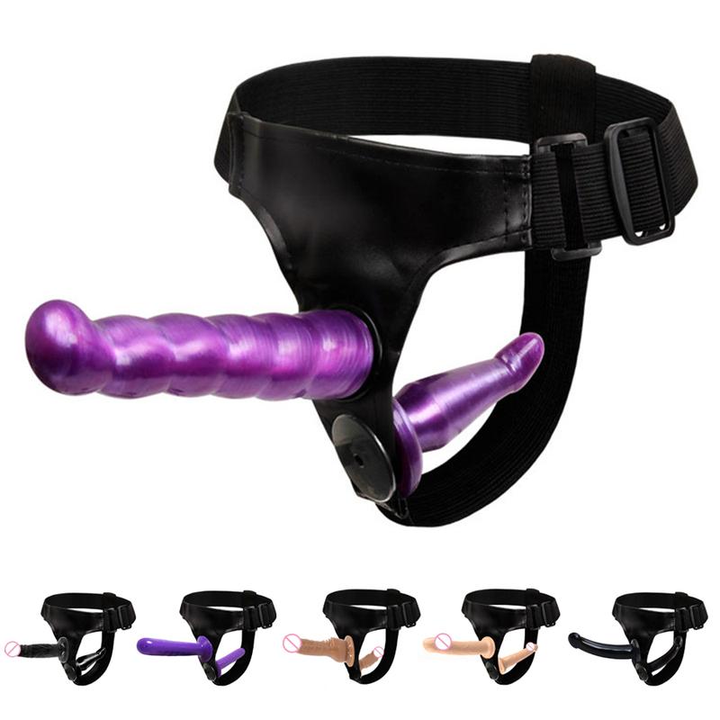 Doppelter Penis mit zwei Enden, Strapon, ultraelastischer Gurt, Umschnalldildo, Sexspielzeug für Erwachsene für Frauen und Paare, weiche Analdildos