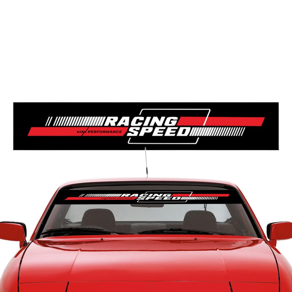 

Automotive Decals Front Windshield Decal Weatherproof Adhesive Banner Sticker For Women Truck Automotive Men Auto Vehicle Road білий