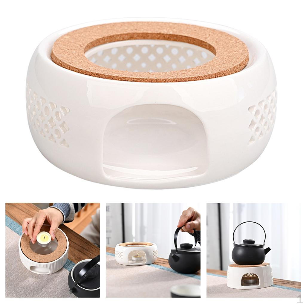 

Керамический чайник, подогреватель, свеча, чайная лампа, подогреватель для кофе, молока, основание с резиновой пробкой из дерева Style 2