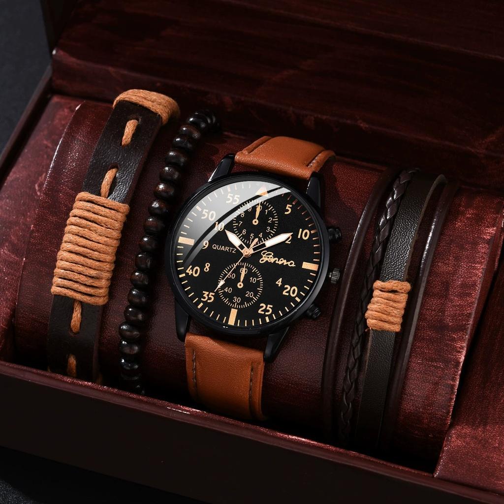Men'S Versatile Fashion Watch Business Two Eyes Watch Watch
