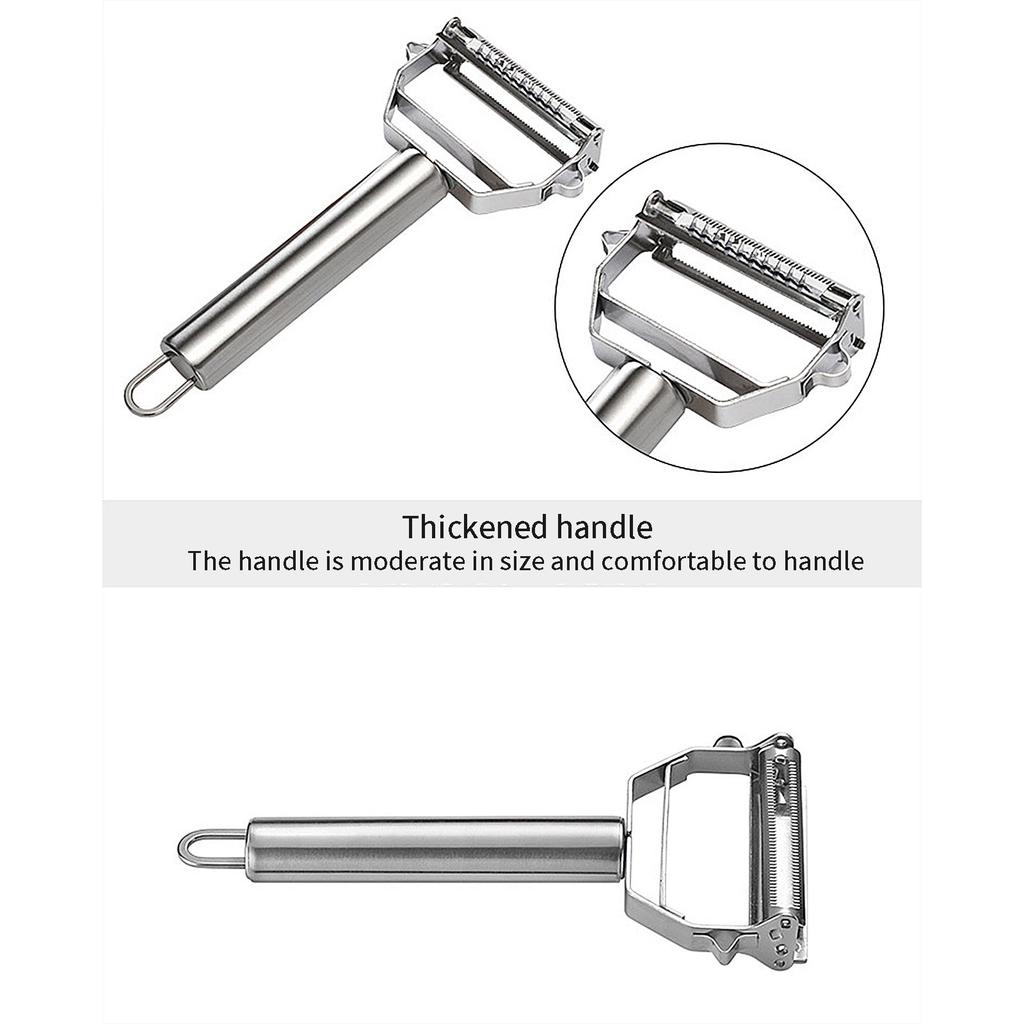 Kuchyňské doplňky 2v1 Nářadí na vaření Multifunkční škrabka z nerezové oceli