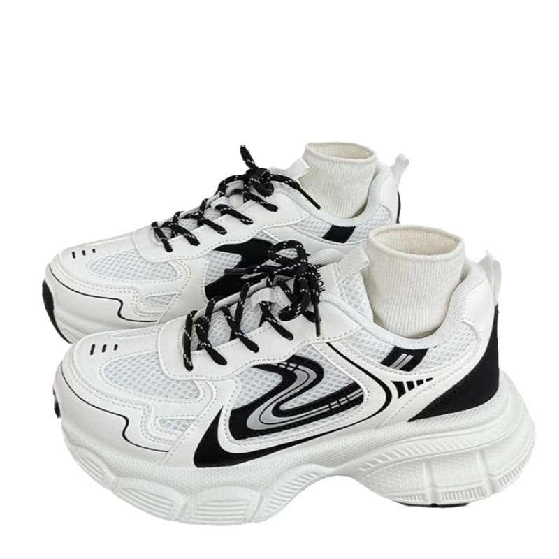 Sneakers New Women's Autumn Mesh Breathable and Lightweight Running Shoes Casual Dad Shoes Fried Street