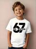 Boys 7th Birthday TShirt Number 67  Lightning Design  Crew Neck Short Sleeve Party Outfit Suitable for 7YearOlds