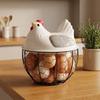 Farmhouse Chicken Egg Basket Mesh Storage Basket for Kitchen Supplies Countertop Rustic Decor