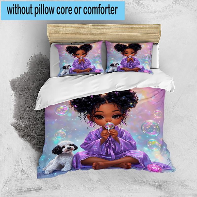 Royal Butterfly Princess Dreams 3pcs Bedding,Including 1pc Duvet Cover And 2pcs Pillowcases Perfect for Christmas,Ideal for Bedroom, Dormitory