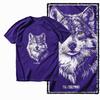 Coolmind MAE 100% Cotton Wolf Printed Exclusive Graphic Men T Shirt Big Size Streetwear Men Tshirt for Men T-shirt Tee Shirts