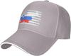 Slovenia Map US Flag Distressed Baseball Cap Polyester Casual Snapback Hat Outdoor Sun Protection Adult