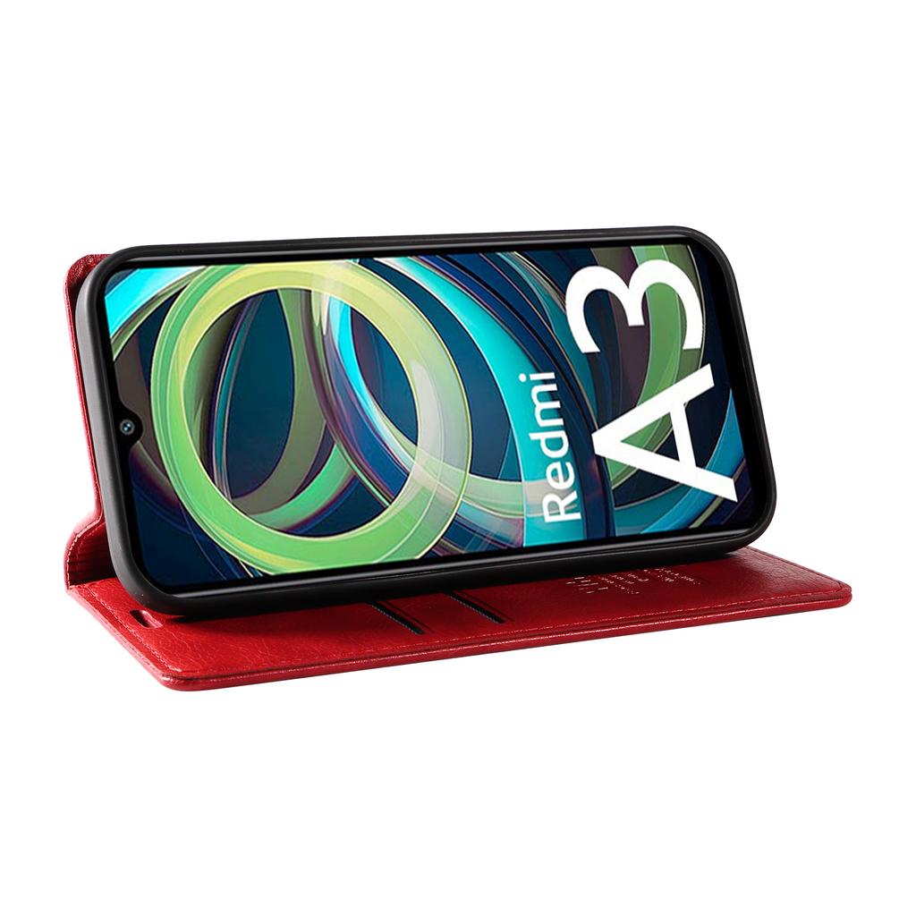 YIKATU YK-006 For Xiaomi Redmi A3 4G/Poco C61 4G Case Folio PU Leather Magnetic Absorption Phone Cover