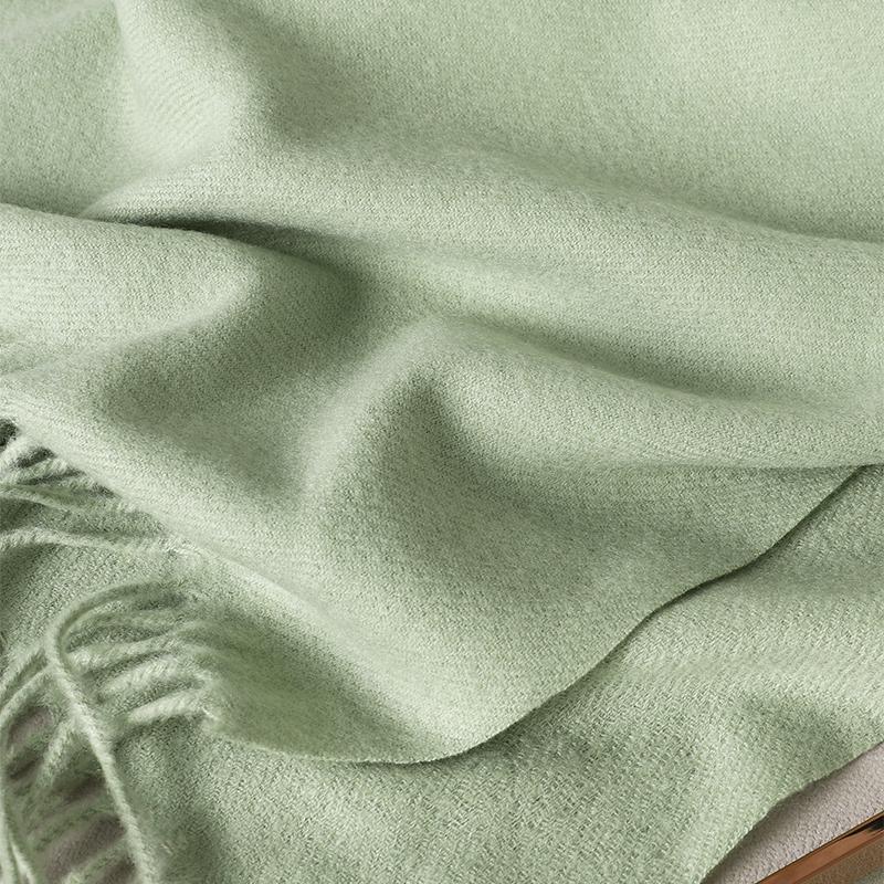 Winter Women Scarves Long Warm Gradient Imitaion Cashmere Hijab Solid Lady Shawl Wrap Female Pashmina Bandana Head Scarf