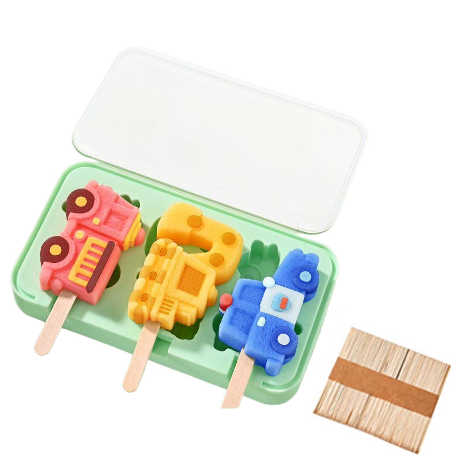 

Силиконовые формы для маленького мороженого из силикагеля с 50 деревянными палочками, легко извлекаемые, набор форм для домашнего льда