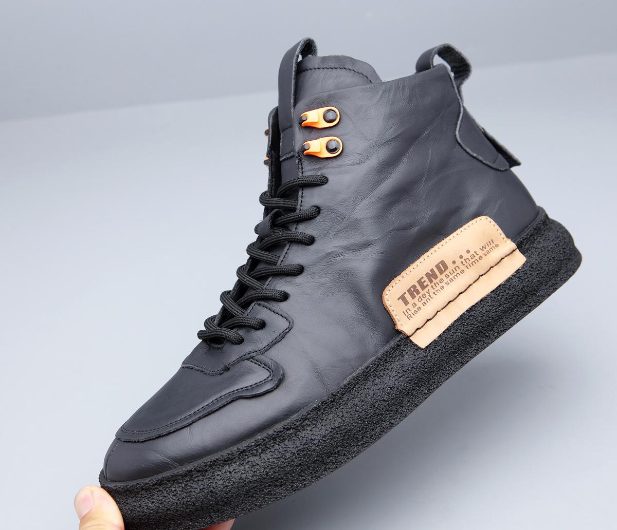 Board shoes men s winter retro velvet high top shoes men s casual shoes lace up men s boots warm cotton shoes men s shoes 38