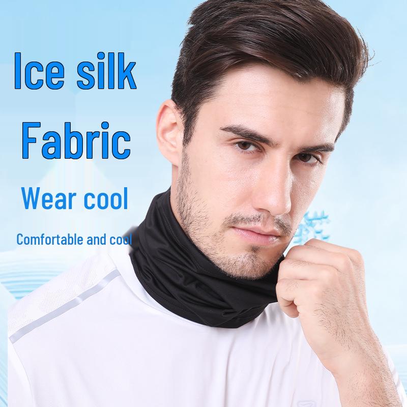 Summer Ice Silk Cycling Face Mask - Wind & Sand Resistant, Breathable, Quick-Drying Neck Gaiter