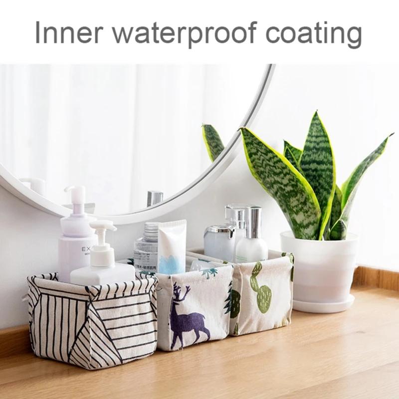 Foldable Bedroom Sundries Toy Storage Office Desk Stationery Storage Basket Cosmetic Underwear Organizer Desktop Storage Box