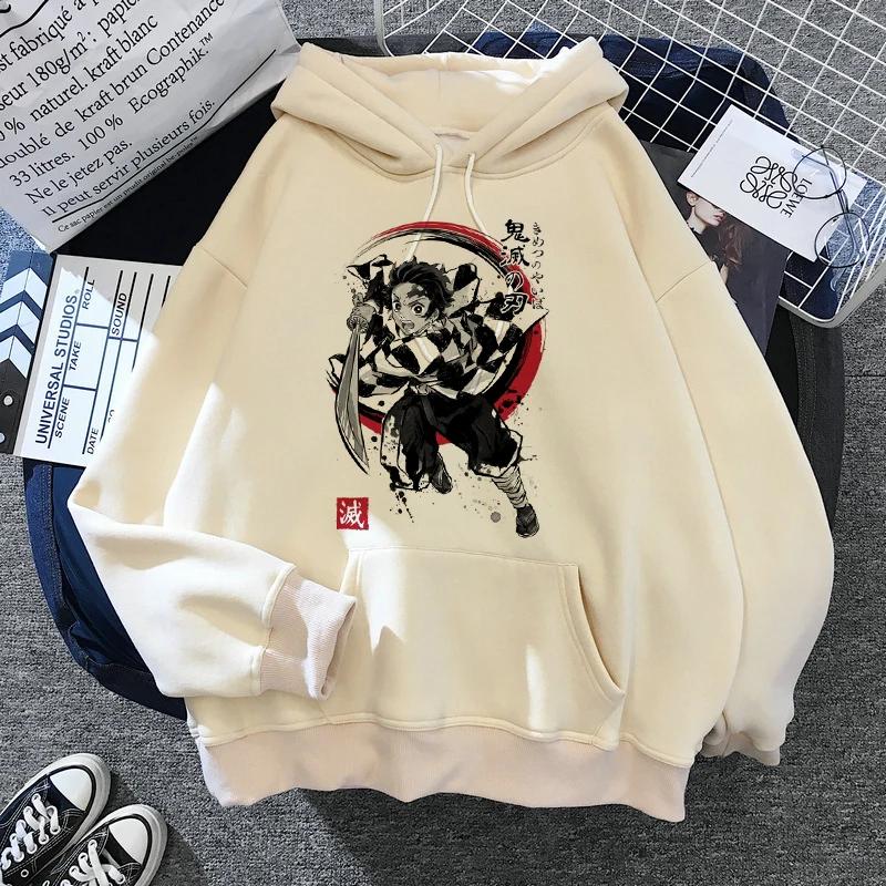 New Kimetsu No Yaiba Sweatshirt Manga Demon Slayer Hoodies Harajuku Anime Japanese Kawaii Hoodie Cartoon Tanjiro Kamado Nezuko