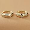 Vintage Minimalist Micro Paved Zircon Huggie Earrings For Women Fashionable Personalized Versatile Ear Jewelry