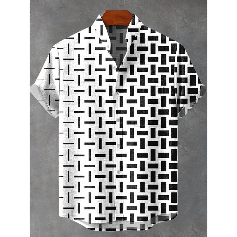 

3D digital printing image of linen short sleeved shirt, designed for men s party atmosphere, casual style, retro men s shirt 5XL