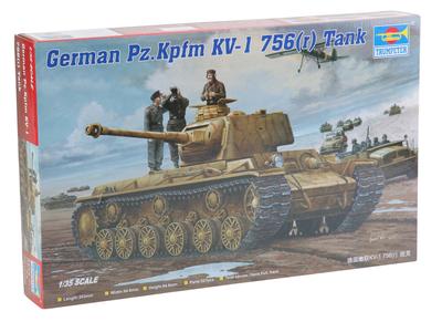 Trumpeter 1/35 German KV-1 Heavy Tank Modified/Pz.kpfw756 R Plastic Model