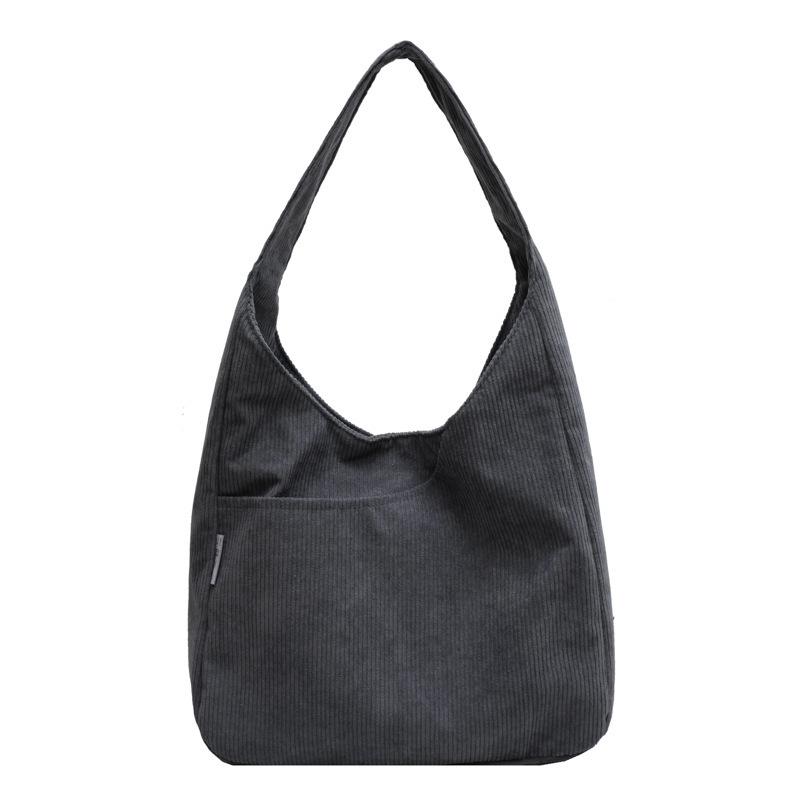 Women's Large Capacity Corduroy Tote Bag Minimalist Everyday Purse with Zipper Closure, Spacious Work, , Travel Handbag