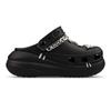 Crocs Crush Clog ZR Cool Cross Gothic Chain Love Hand-Painted Classic Versatile Hole Shoes Unisex Black
