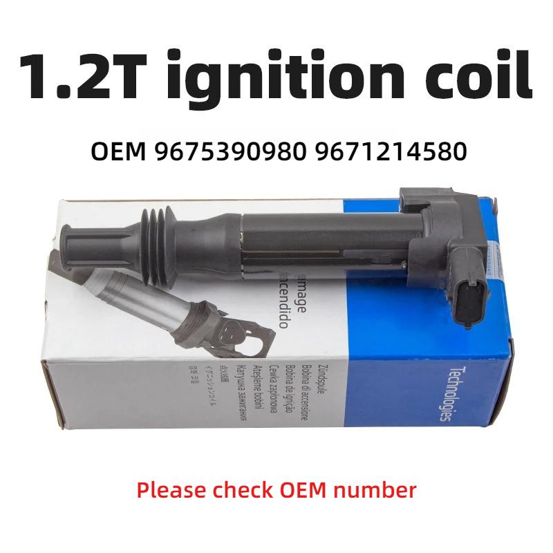 9675390980 9671214580 9808653680 Fit for Peugeot 208 2008 308 3008 5008 Citroen C3 C4 DS3 DS4 Ignition Coil 1.2T 9671214580 1pc