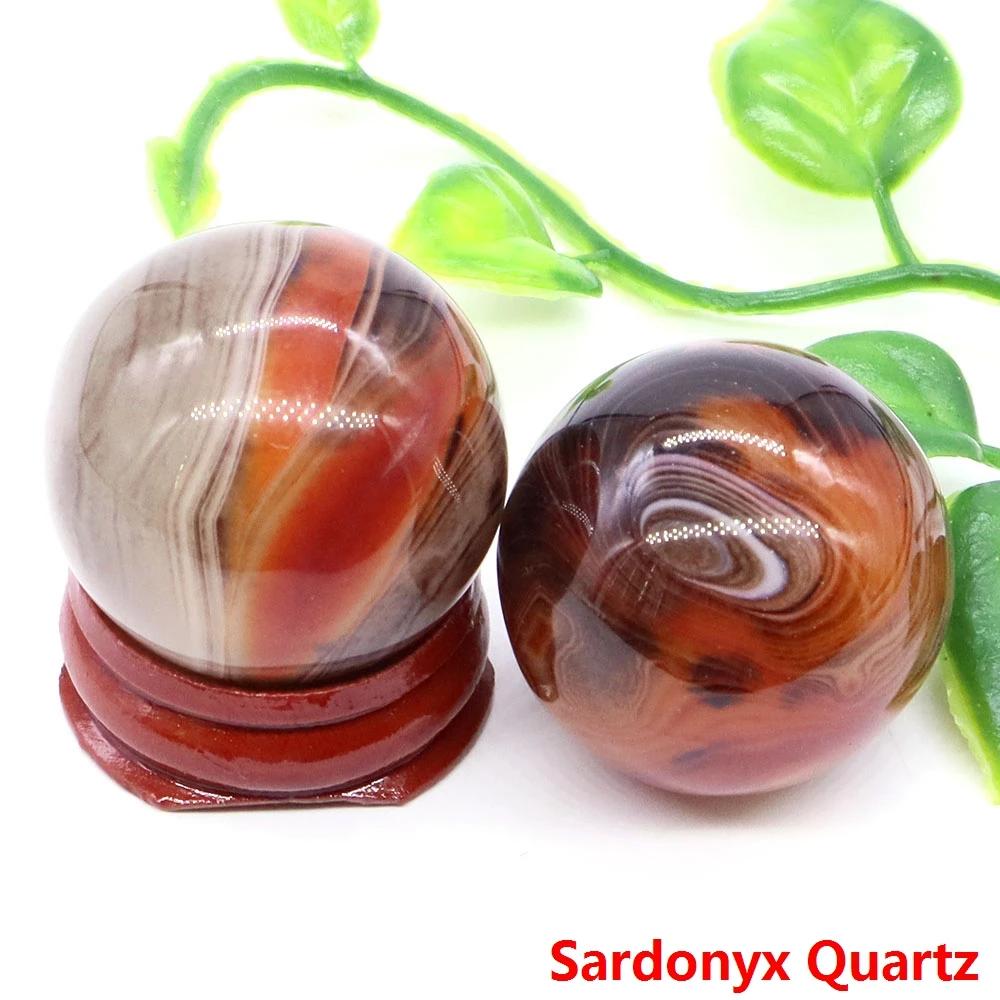 30Mm Crystal Ball Natural Reiki Healing Quartz Stone Globe Energy Gemstone Fengshui Sphere Wicca Chakra Massage Home Decor Gifts
