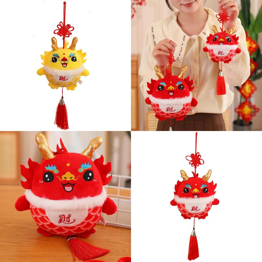 Good Luck Dragon Plush Toy Mascot Doll Red Fortune Dragon Pendant Gift Doll
