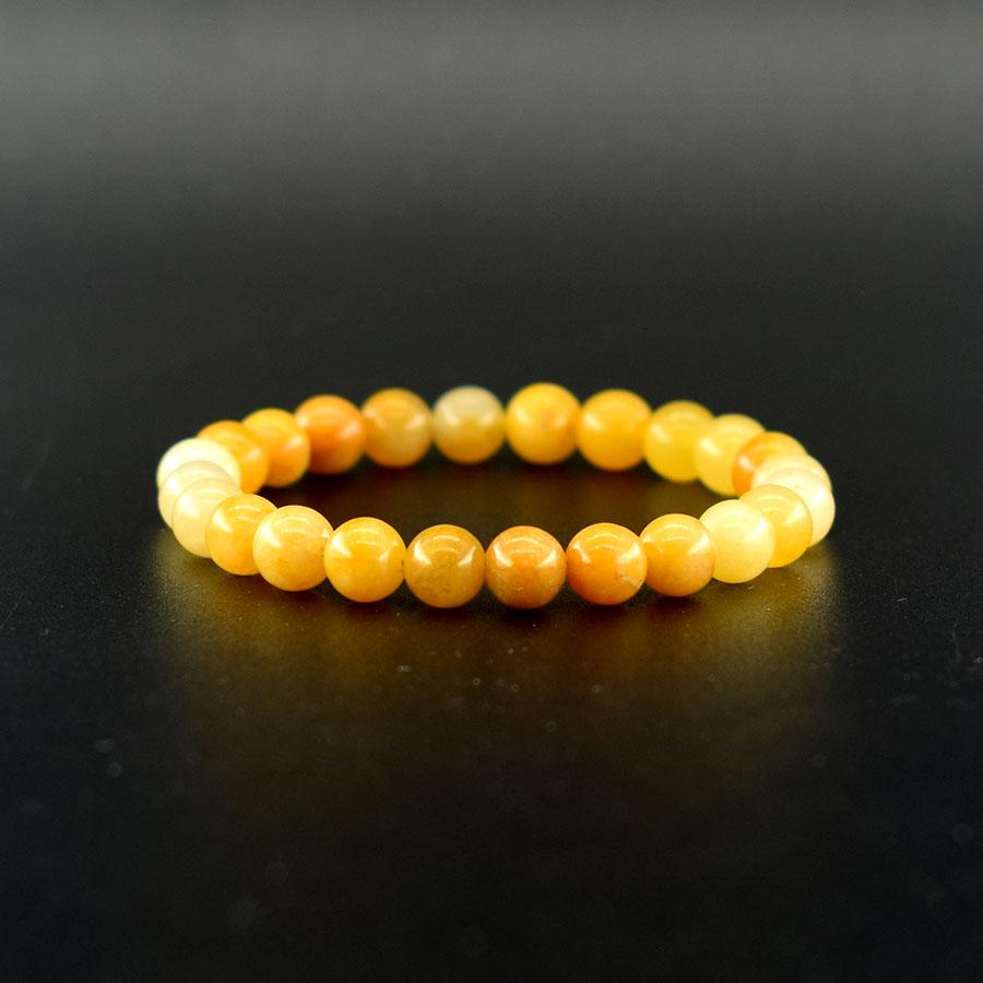 Natural Yellow Jade Round Beads Stone Bracelet Women Red Natural Crystal Amethyst Lapis Lazuli Gem Bracelet Men Gift for Lovers