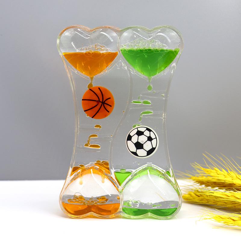 Tofarget oljedråpe timeglass - Dynamisk skrivebordsornament og studentgave