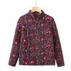 Mom's Floral Long-Sleeve Cotton Jacket for Middle-Aged and Elderly Women