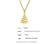 Oumeka Zircon Christmas Tree Clavicle Necklace, Stainless Steel with Real Gold PVD Plating - Romantic Gift for Girlfriend