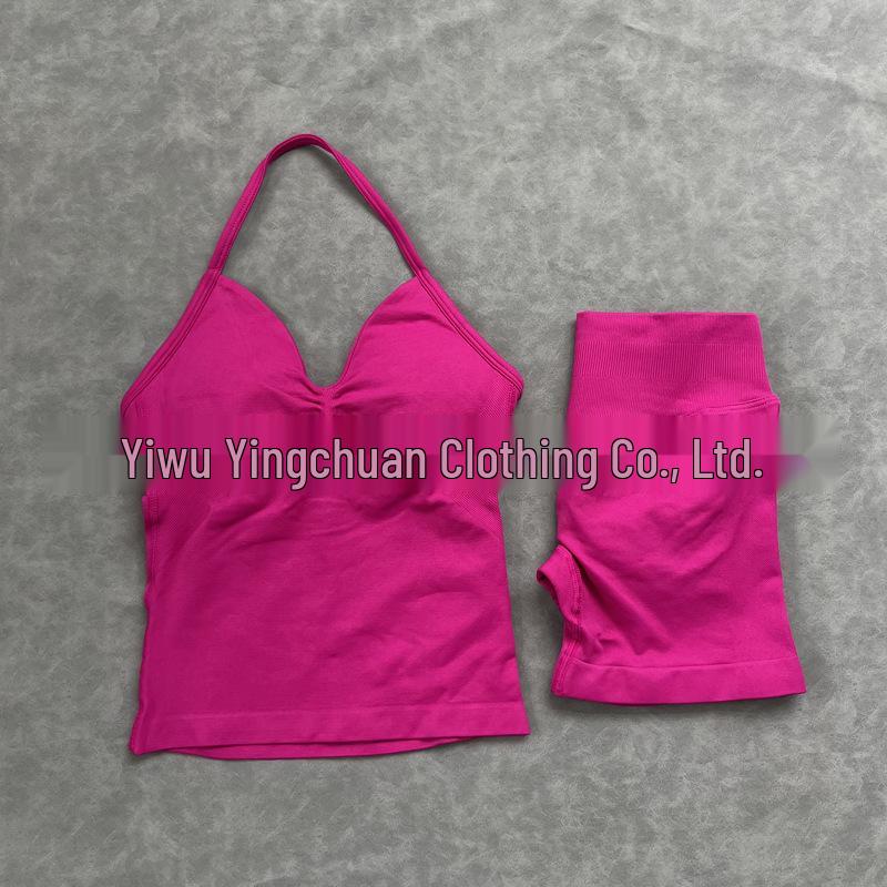 Women's High Elasticity Yoga Set: Strap Top & Butt-Lifting Leggings