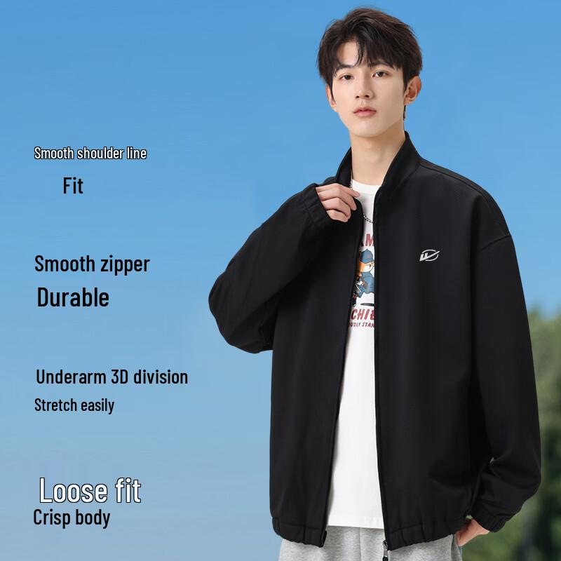 Warrior Men's Casual Twill Stand Collar Jacket