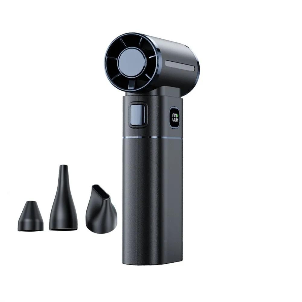 Brushless Motor Handheld Turbo Violent Fan Digital Display Mini Electric Air Blower  Keyboard