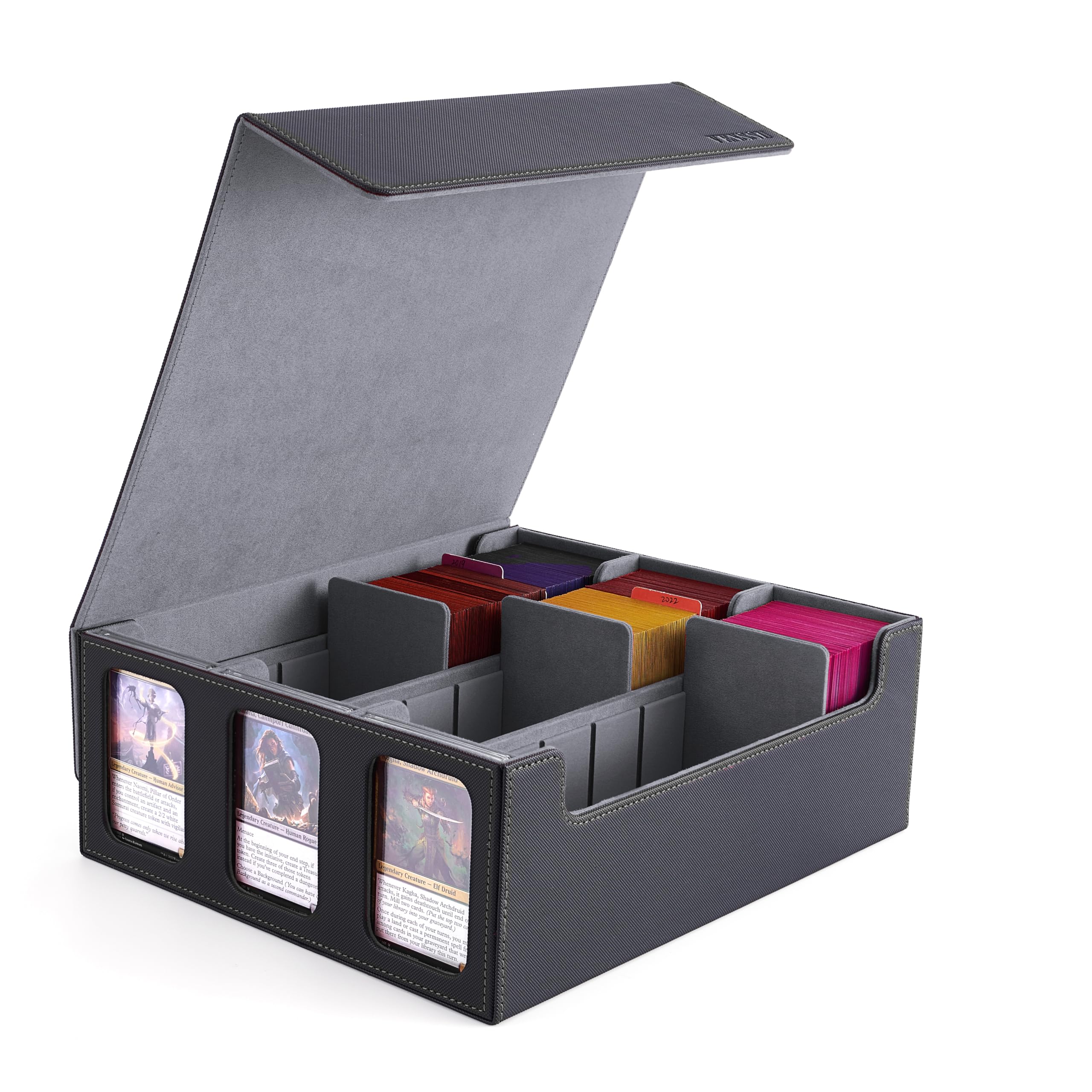

Deck Trading Card Card Storage Holds Trading with and Card Compatible with and Other Card Games Interior with 3 Case, Case, Box, 2300+ Cards, Windows,