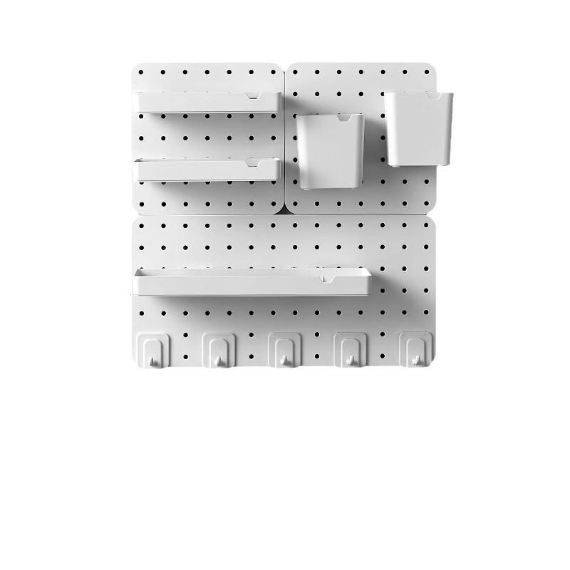 Punch-Free Adhesive Plastic Pegboard Organizer