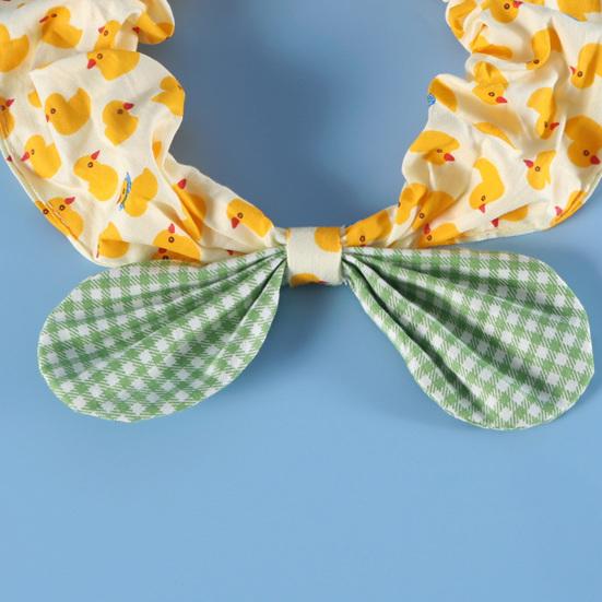 Dog Bandana Bib Cute Yellow Duck Design Dog Saliva Towel Adjustable Pet Collar Scarf for Small Medium Large Dogs Cats