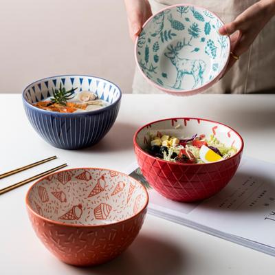 1 szt. Ceramiczna Miska Kreatywna Miska na Makaron Restauracja z Misą na Danie Homestay Osobowość Kubek Miska na Sałatkę Urocza Moda Miska Domowa