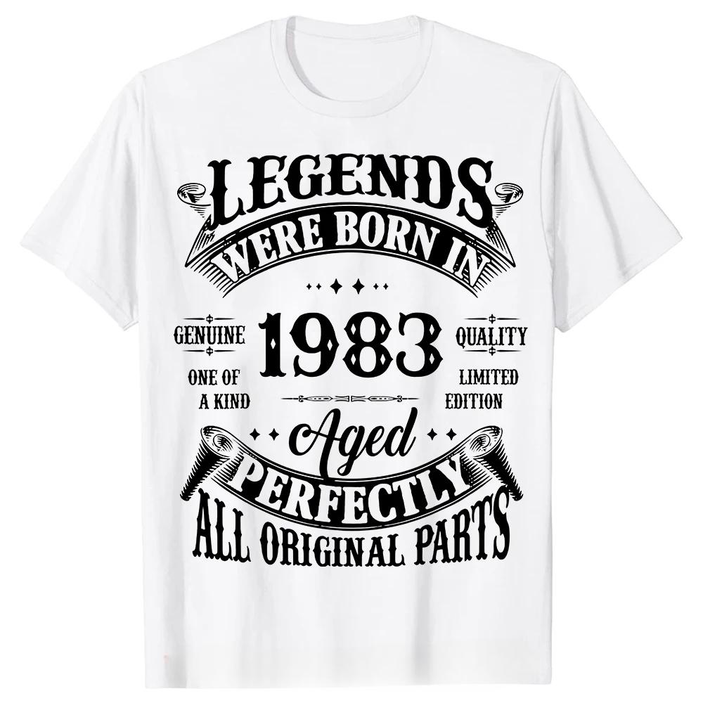 41th Vintage Legends Born In 1983 41 Years Old T Shirts Graphic Streetwear Short Sleeve Birthday Gifts Unique Summer Tshirt