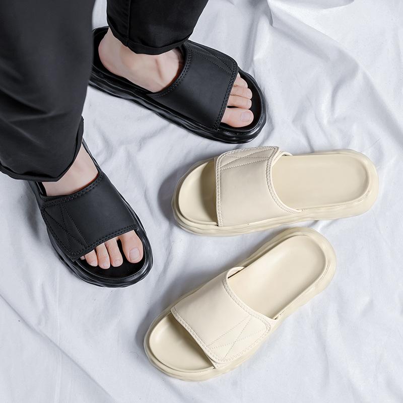 Sandals Men's 2025 New Leather Thick-soled Beach Summer Wear Non-slip and Wear-resistant Dual-purpose Cool Slippers 4887-R