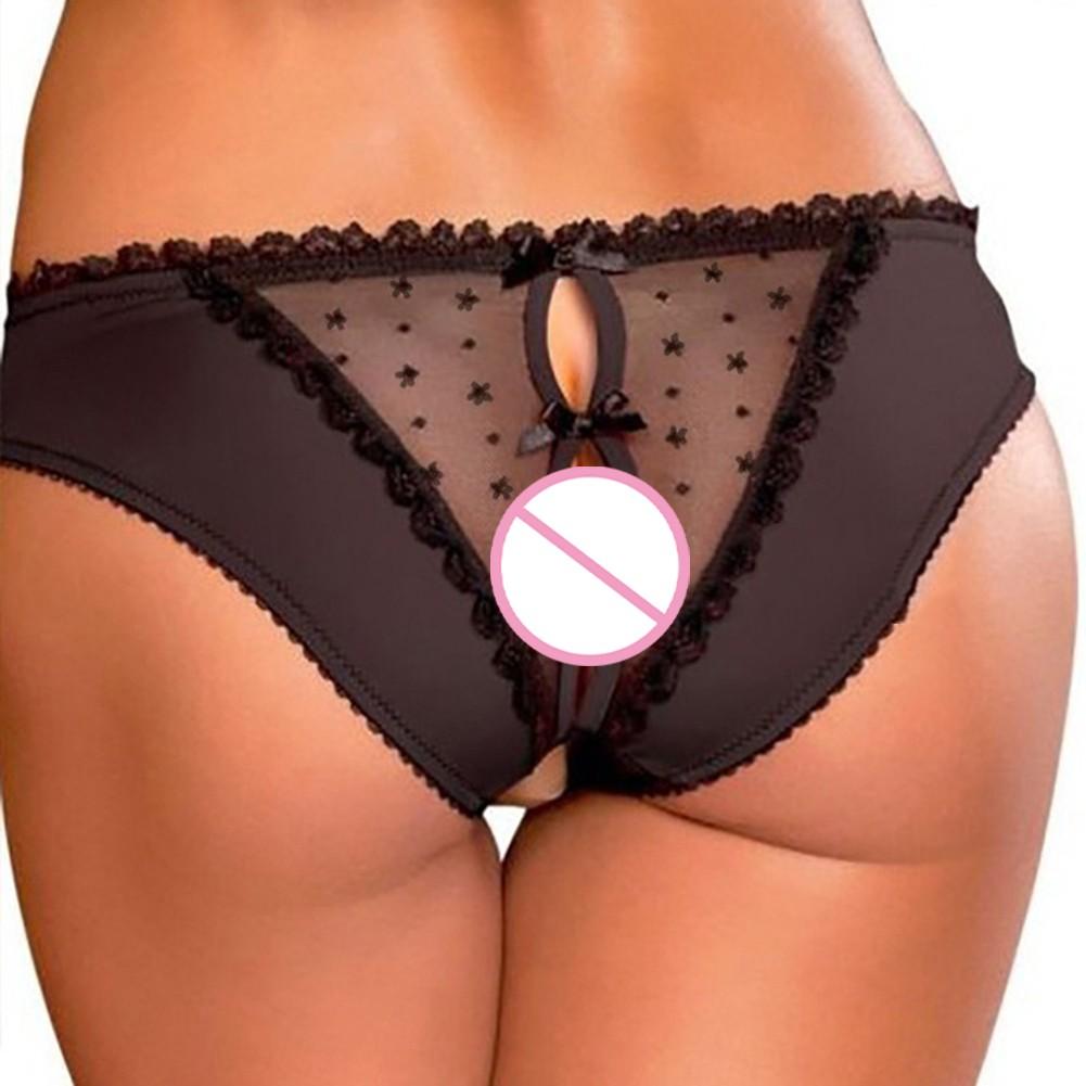 Polyester Fabric Lace Underwear Open Crotch Underwear Sexy Underwear Solid Color