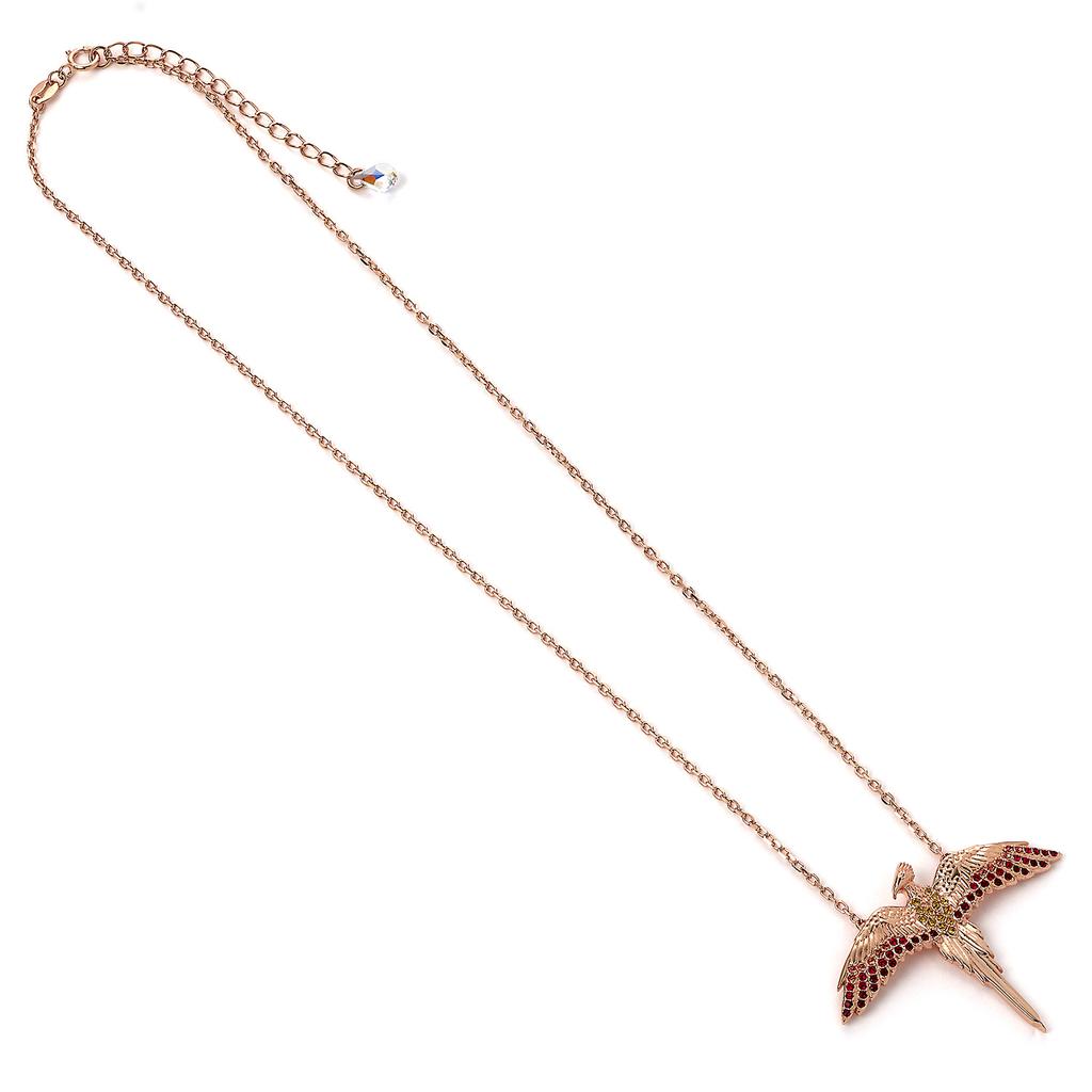 Harry Potter sterling silver Fawkes Necklace with crystal Elements