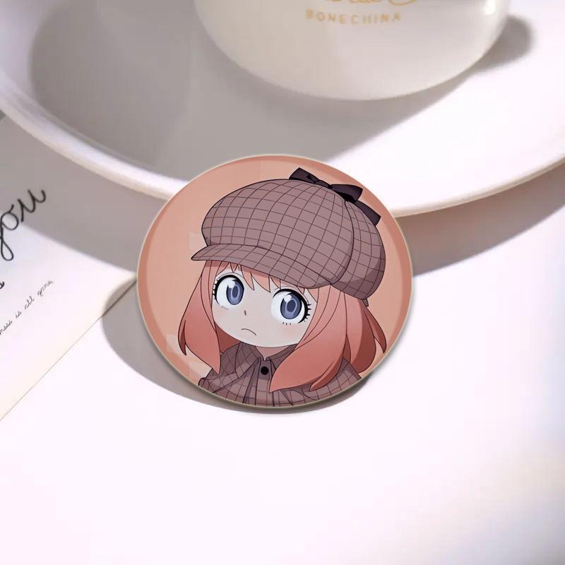 32/44/58mm SPY X FAMILY Enamel Pin Cute Anime Brooches Anya Forger Cute Head Lapel Pins Cartoon Badge Backpack Hat Jewelry Accessories Gift